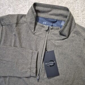 7 Diamonds Oxygenate 1/4 Zip Top Mens Small Green Performance Stretch Outdoor